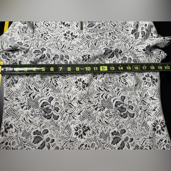 Calvin Klein Floral Knit Jacquard Sheath Dress-Gray-‎ size12 - Picture 6 of 10